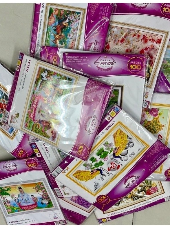 Tranh thêu chữ Phúc/ Phước LV3473, kích thước 43 x 59 cm