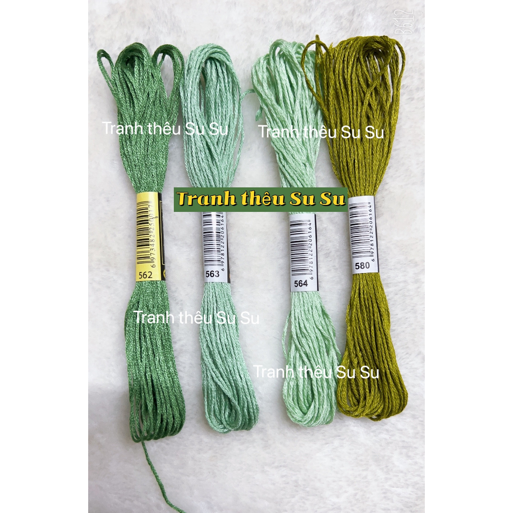 [HCM] 1 tép chỉ thêu cotton theo mã theo hệ DMC, mã từ 500 đến 598