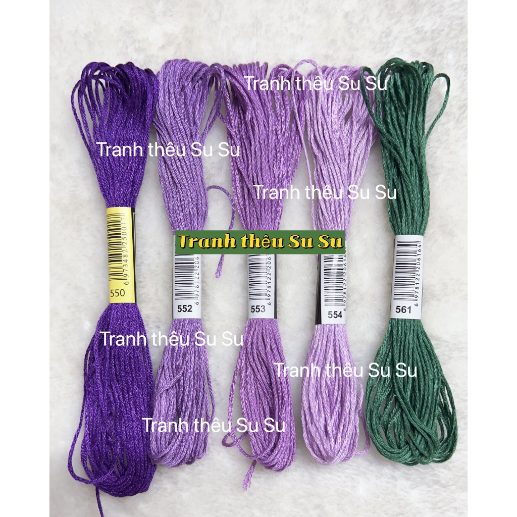 [HCM] 1 tép chỉ thêu cotton theo mã theo hệ DMC, mã từ 500 đến 598