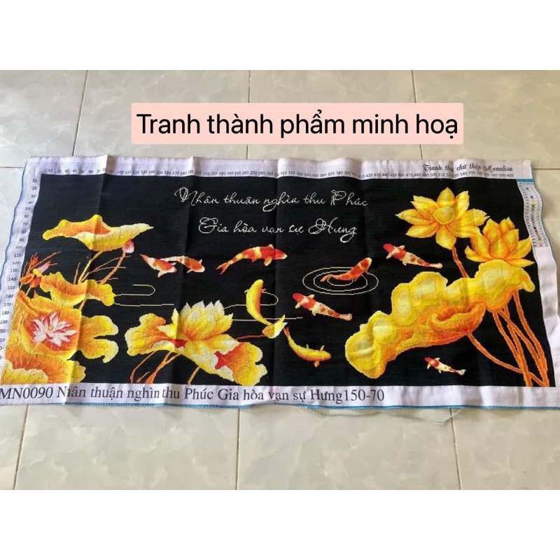 Tranh thêu kín Gia hòa vạn sự hưng MN0090, kích thước 150*70 cm