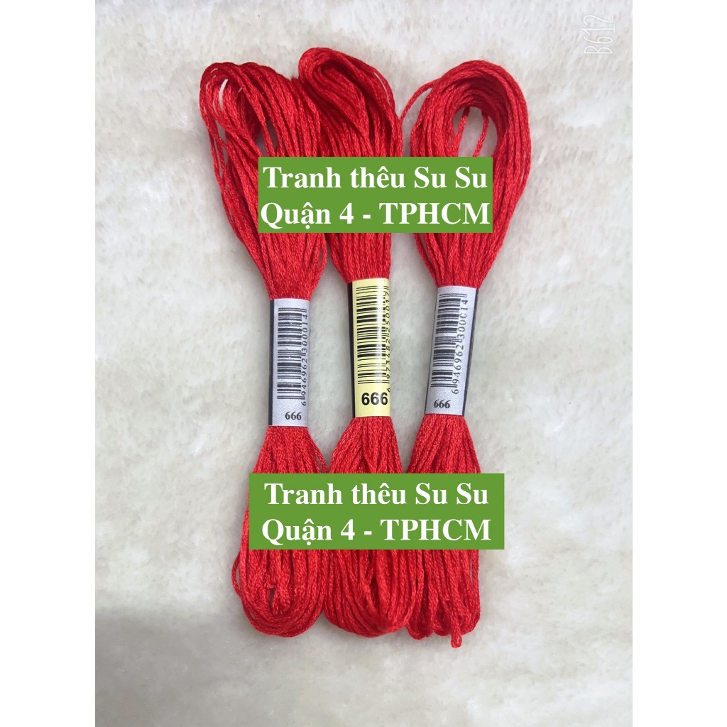 [HCM] 1 tép chỉ thêu cotton theo mã theo hệ DMC, mã từ 600 đến 699