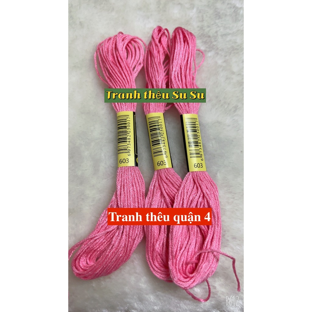 [HCM] 1 tép chỉ thêu cotton theo mã theo hệ DMC, mã từ 600 đến 699