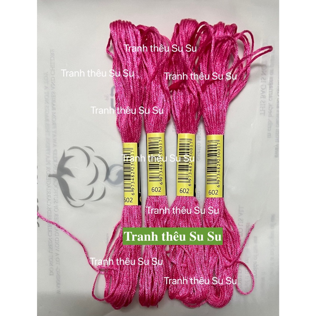 [HCM] 1 tép chỉ thêu cotton theo mã theo hệ DMC, mã từ 600 đến 699