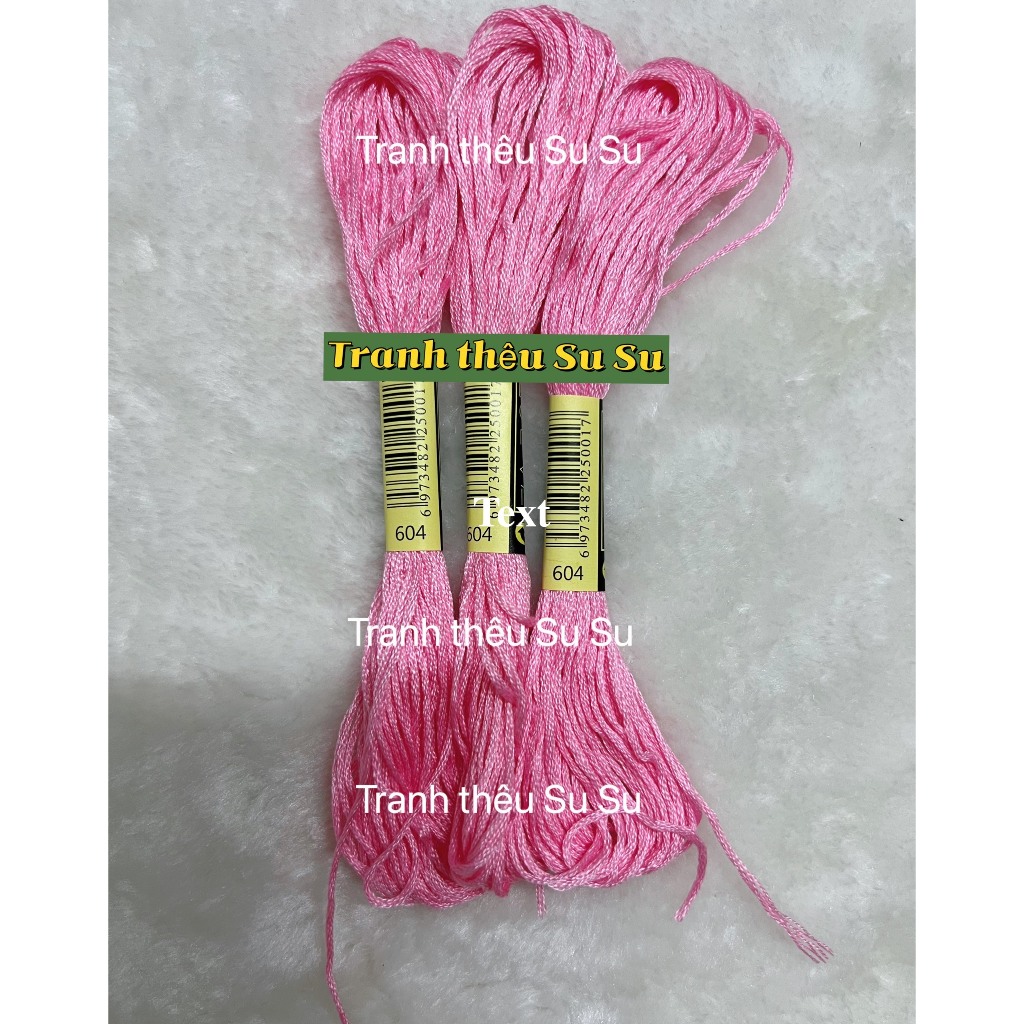 [HCM] 1 tép chỉ thêu cotton theo mã theo hệ DMC, mã từ 600 đến 699