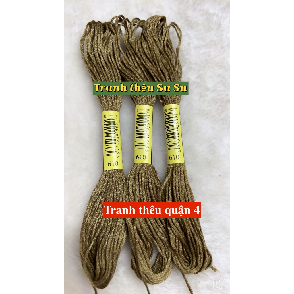 [HCM] 1 tép chỉ thêu cotton theo mã theo hệ DMC, mã từ 600 đến 699