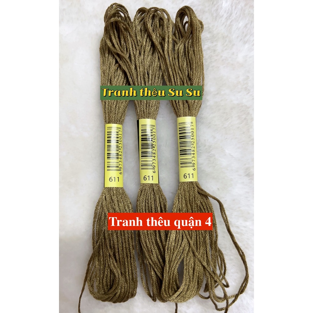 [HCM] 1 tép chỉ thêu cotton theo mã theo hệ DMC, mã từ 600 đến 699