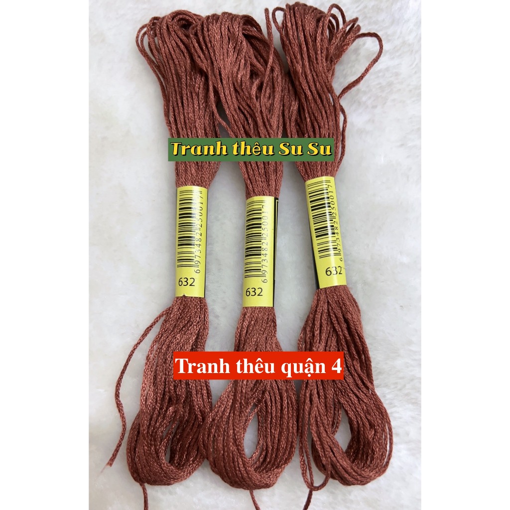 [HCM] 1 tép chỉ thêu cotton theo mã theo hệ DMC, mã từ 600 đến 699