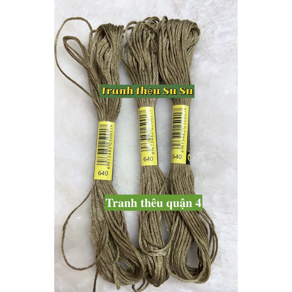 [HCM] 1 tép chỉ thêu cotton theo mã theo hệ DMC, mã từ 600 đến 699