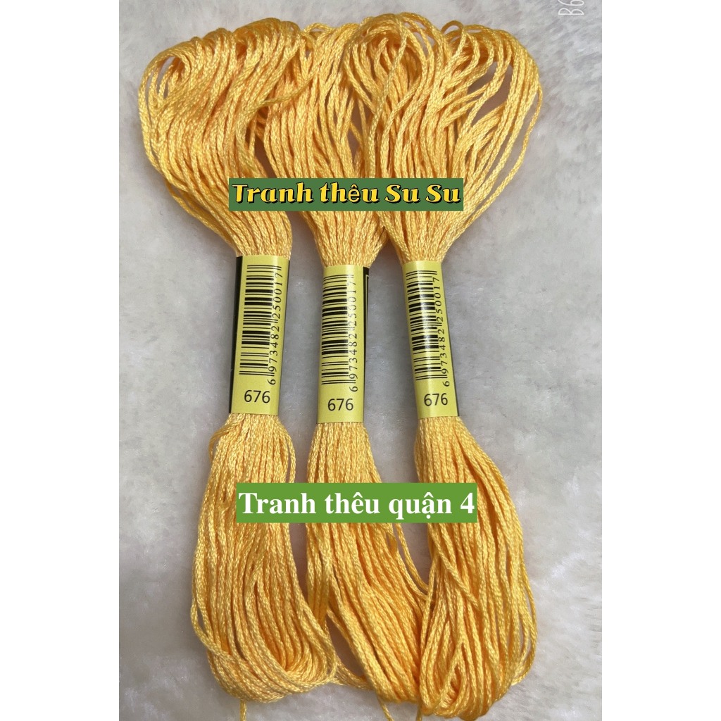 [HCM] 1 tép chỉ thêu cotton theo mã theo hệ DMC, mã từ 600 đến 699