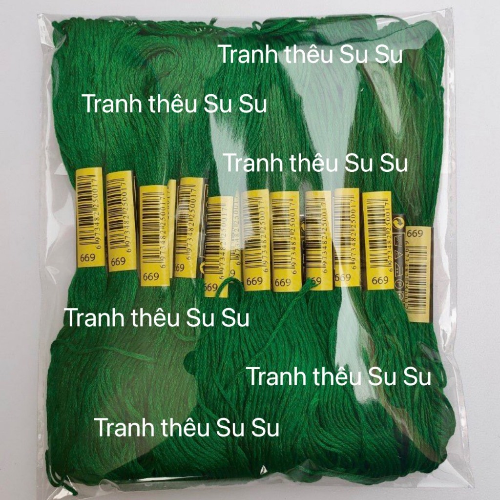 [HCM] 1 tép chỉ thêu cotton theo mã theo hệ DMC, mã từ 600 đến 699