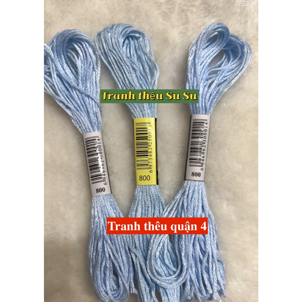 [HCM] 1 tép chỉ thêu cotton theo mã theo hệ DMC, mã từ 800 đến 899