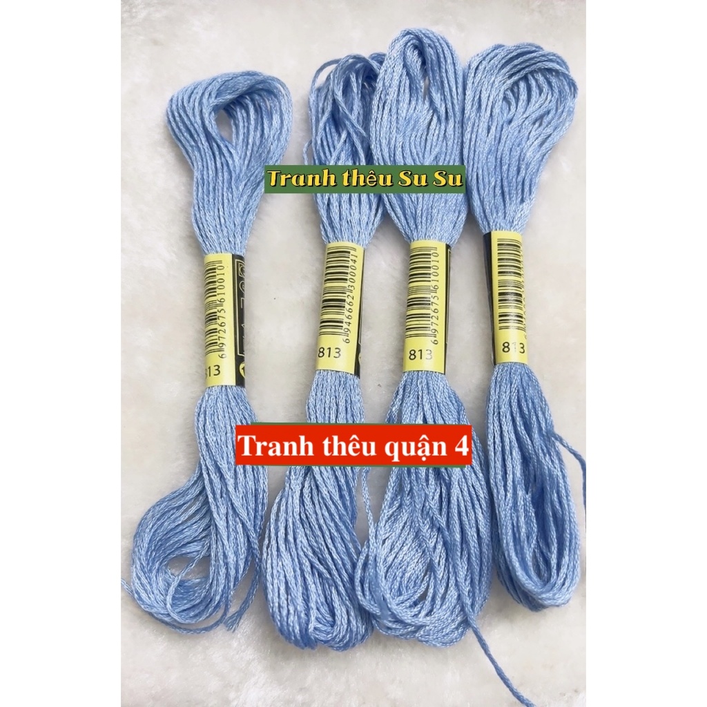 [HCM] 1 tép chỉ thêu cotton theo mã theo hệ DMC, mã từ 800 đến 899