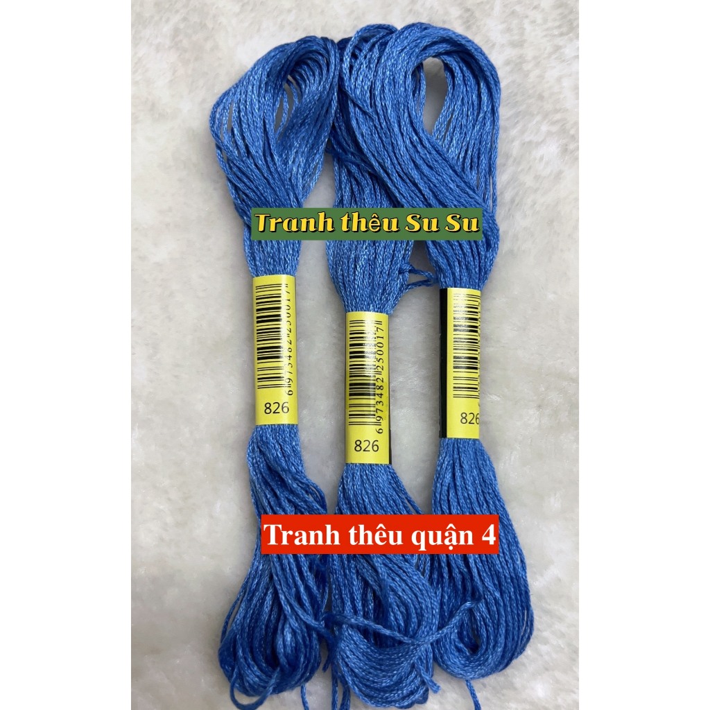 [HCM] 1 tép chỉ thêu cotton theo mã theo hệ DMC, mã từ 800 đến 899