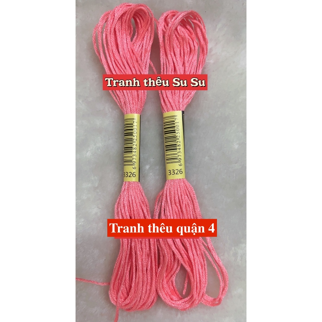 Mã từ 3325 đến 3371 (giá 1 tép) chỉ thêu cotton theo mã theo hệ DMC