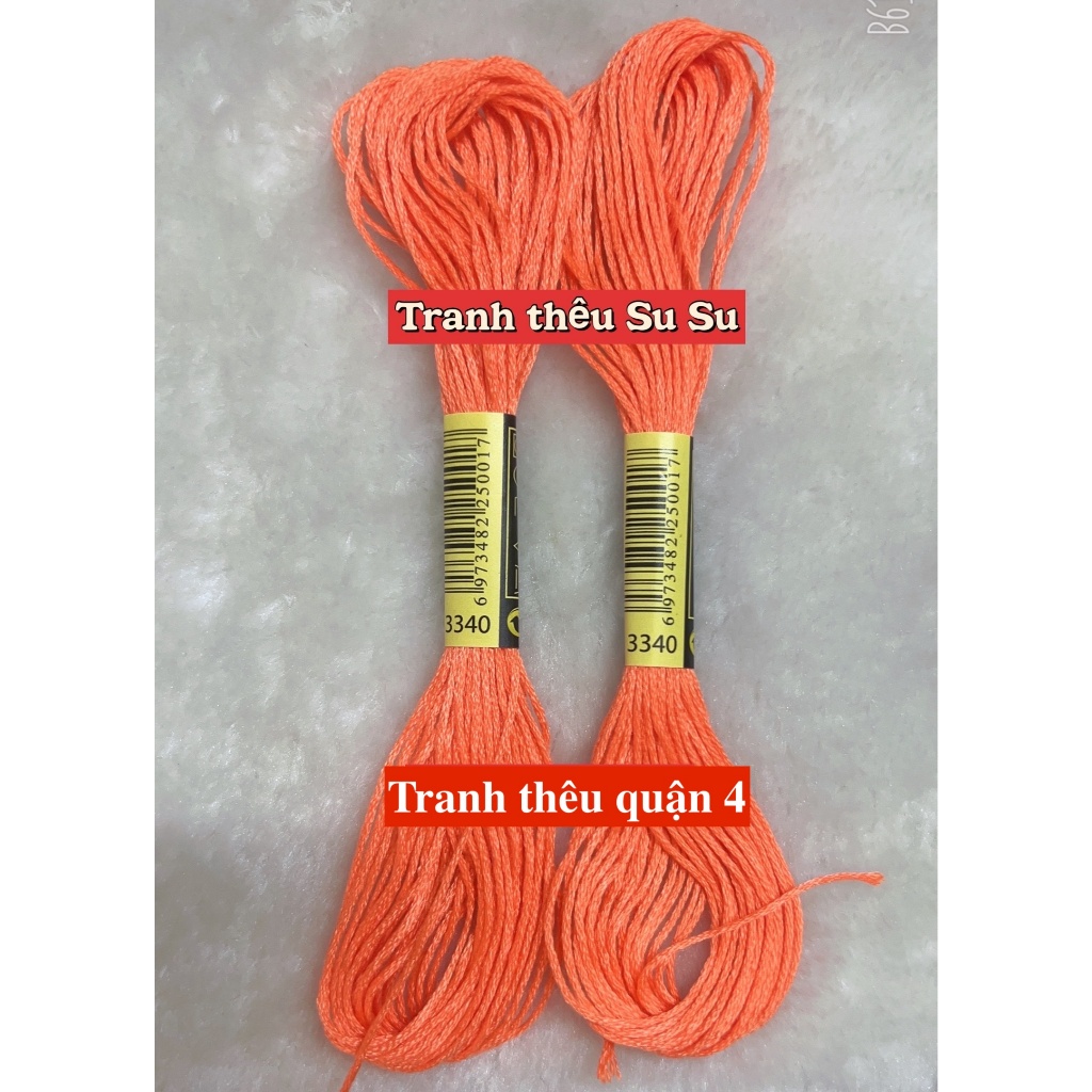 Mã từ 3325 đến 3371 (giá 1 tép) chỉ thêu cotton theo mã theo hệ DMC