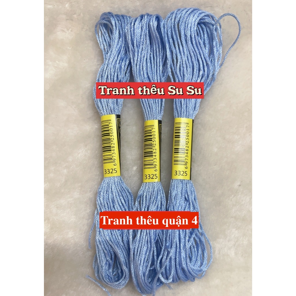 Mã từ 3325 đến 3371 (giá 1 tép) chỉ thêu cotton theo mã theo hệ DMC