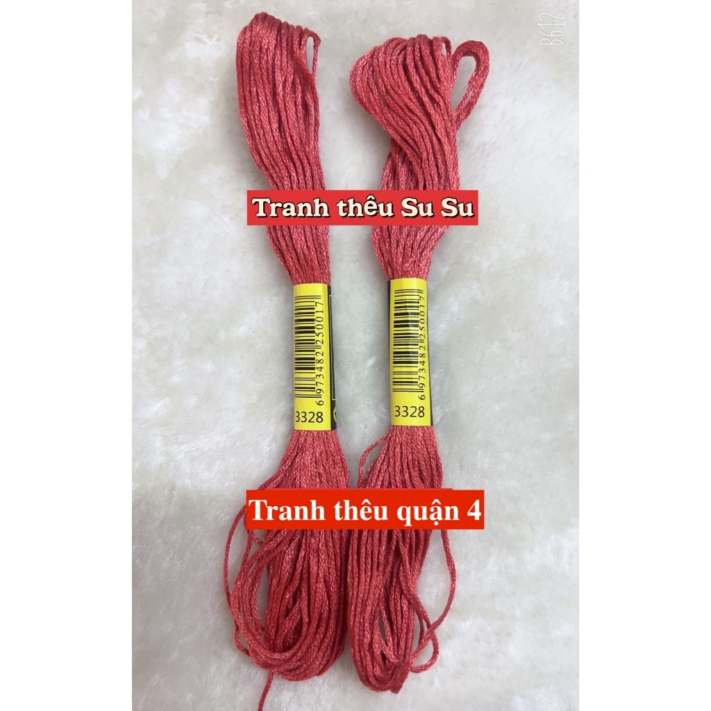 Mã từ 3325 đến 3371 (giá 1 tép) chỉ thêu cotton theo mã theo hệ DMC