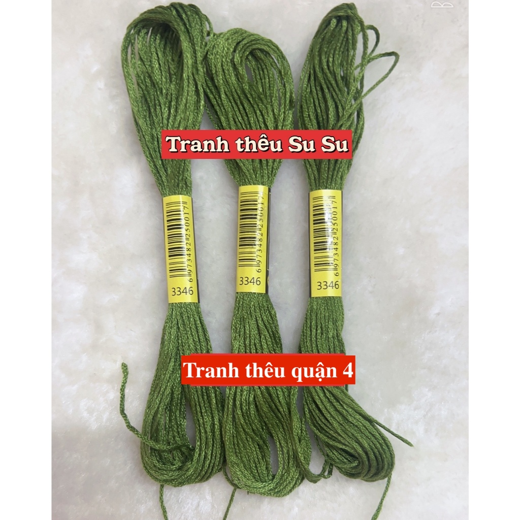 Mã từ 3325 đến 3371 (giá 1 tép) chỉ thêu cotton theo mã theo hệ DMC