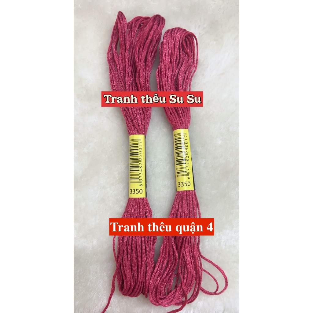 Mã từ 3325 đến 3371 (giá 1 tép) chỉ thêu cotton theo mã theo hệ DMC