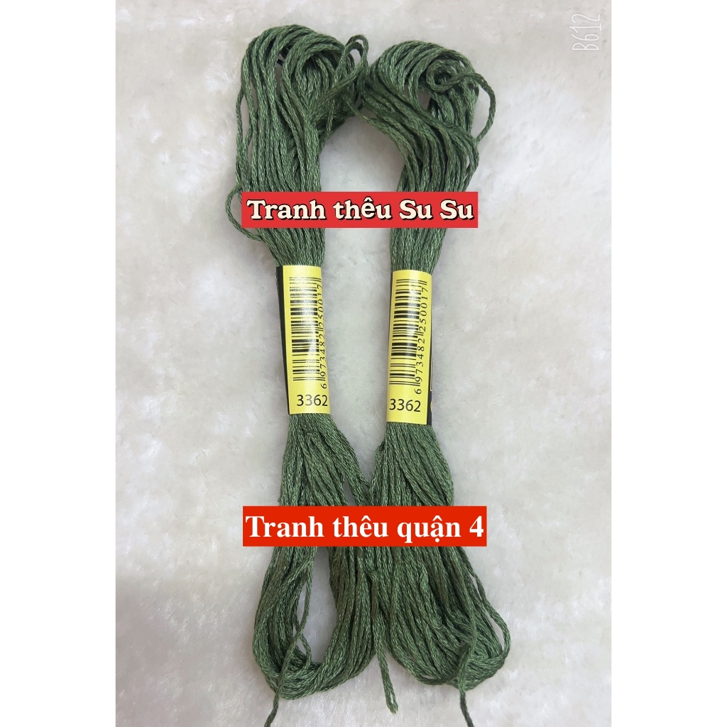 Mã từ 3325 đến 3371 (giá 1 tép) chỉ thêu cotton theo mã theo hệ DMC