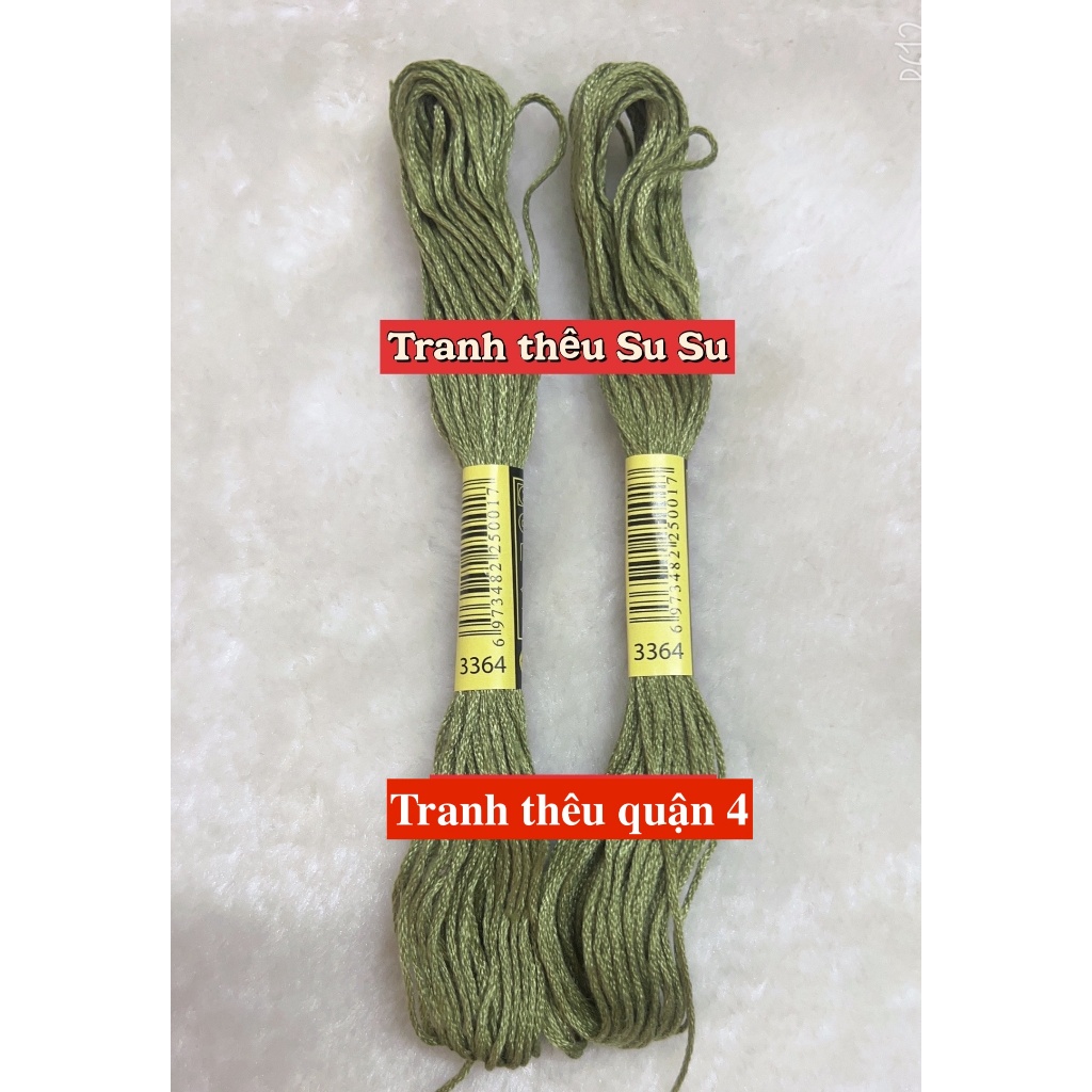 Mã từ 3325 đến 3371 (giá 1 tép) chỉ thêu cotton theo mã theo hệ DMC