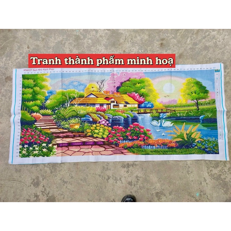 Tranh thêu kín Ngôi nhà hạnh phúc VS8004 (150 x 75 cm), VS8113 (100x55cm)