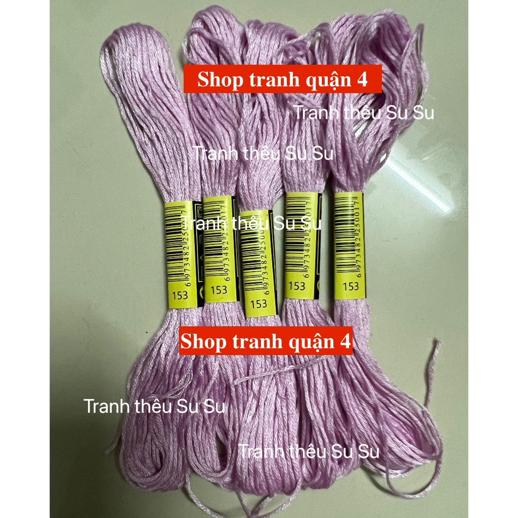 Mã từ 150 đến 169 (giá 1 tép) chỉ thêu cotton theo mã theo hệ DMC