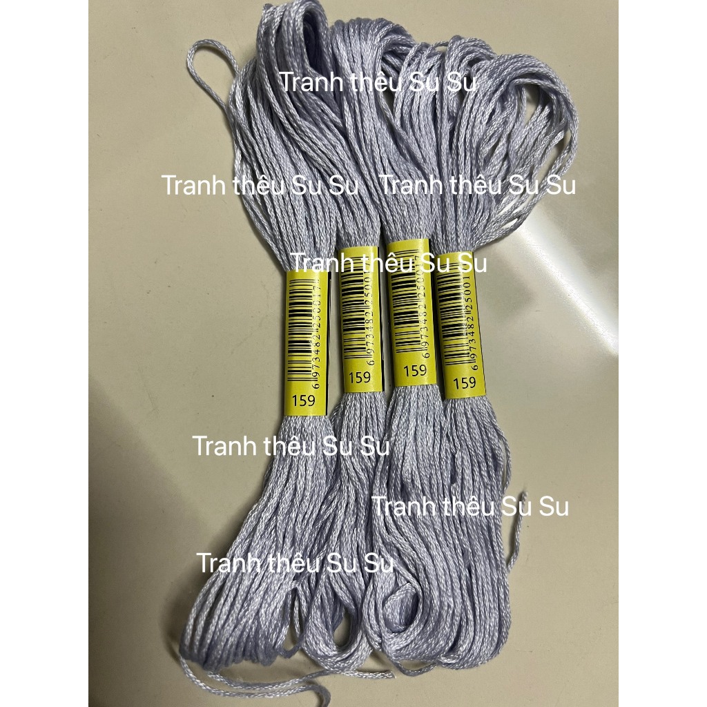 Mã từ 150 đến 169 (giá 1 tép) chỉ thêu cotton theo mã theo hệ DMC