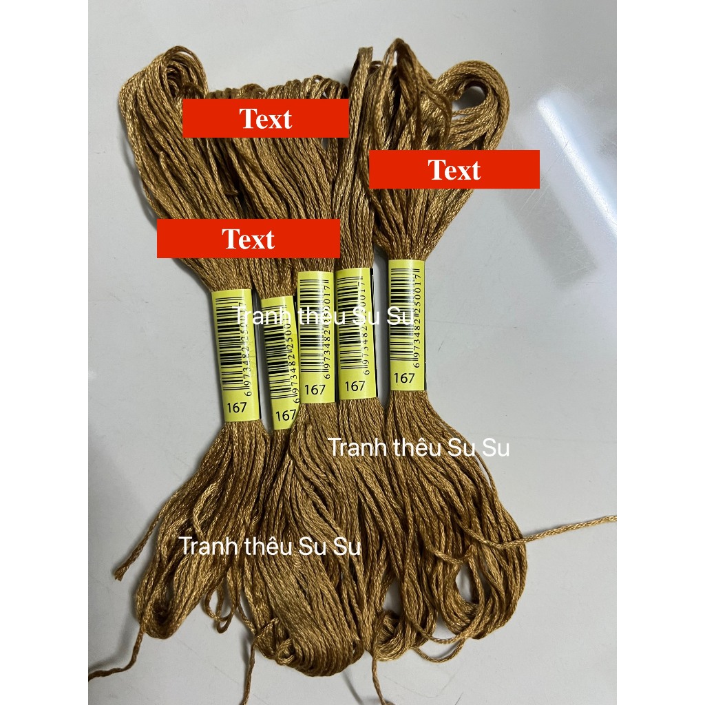 Mã từ 150 đến 169 (giá 1 tép) chỉ thêu cotton theo mã theo hệ DMC