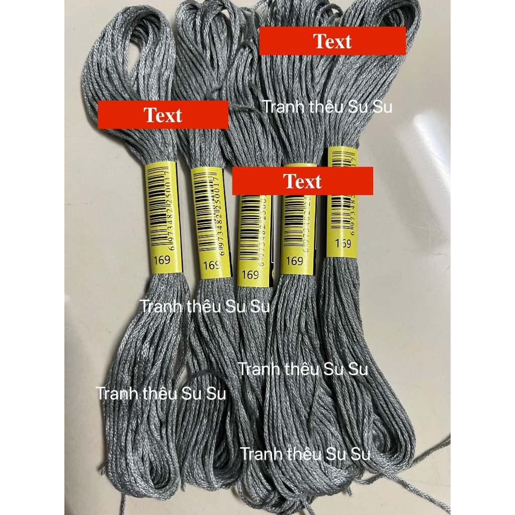 Mã từ 150 đến 169 (giá 1 tép) chỉ thêu cotton theo mã theo hệ DMC