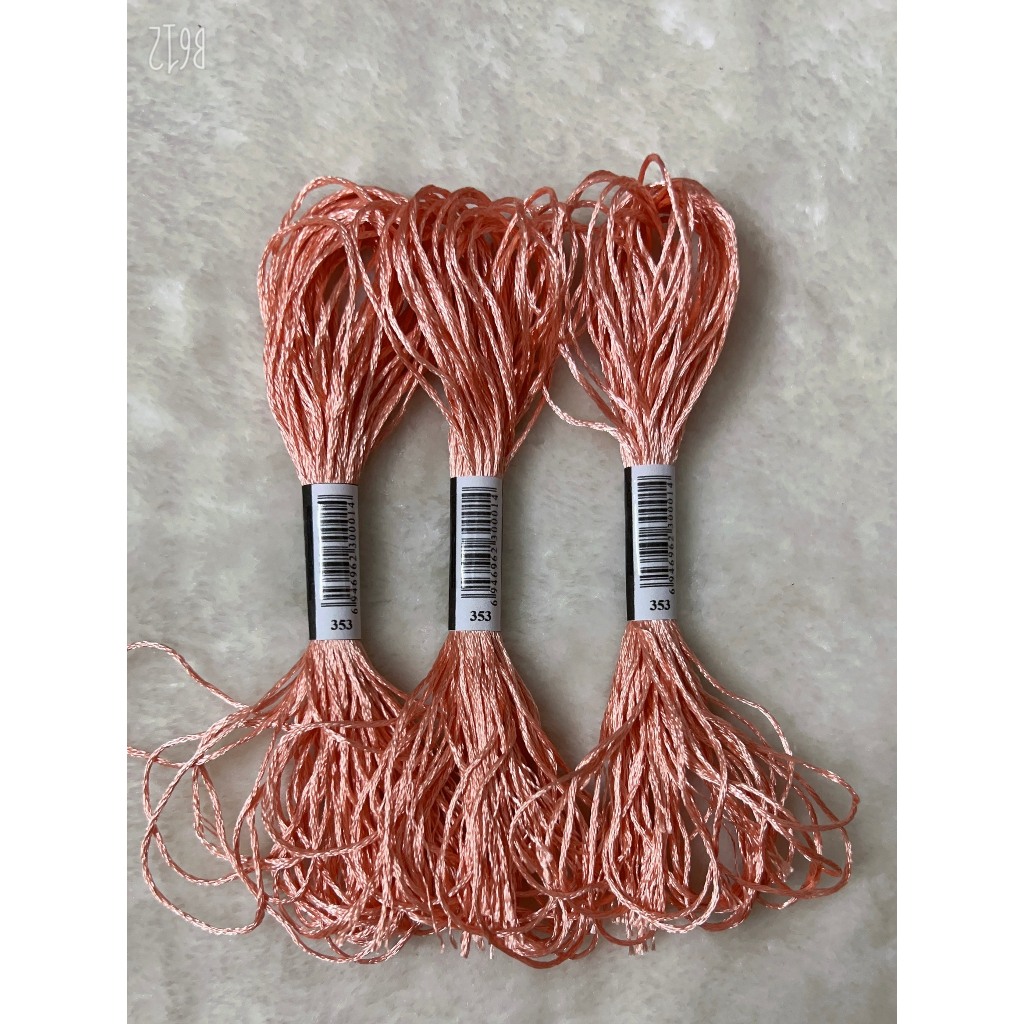 Chỉ lụa thêu tranh chữ thập, chỉ lẻ theo tép chọn màu theo hệ màu DMC (giá 1 tép)