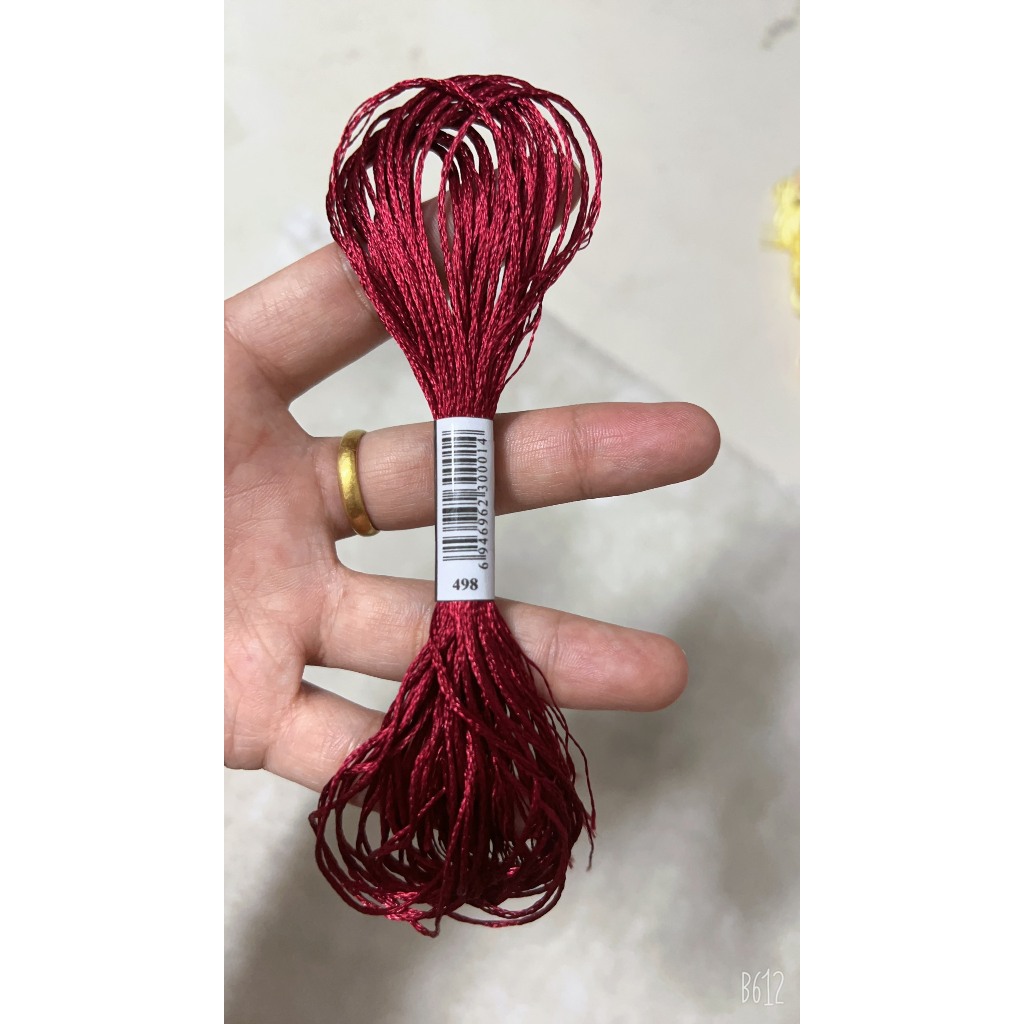 Chỉ lụa thêu tranh chữ thập, chỉ lẻ theo tép chọn màu theo hệ màu DMC (giá 1 tép)