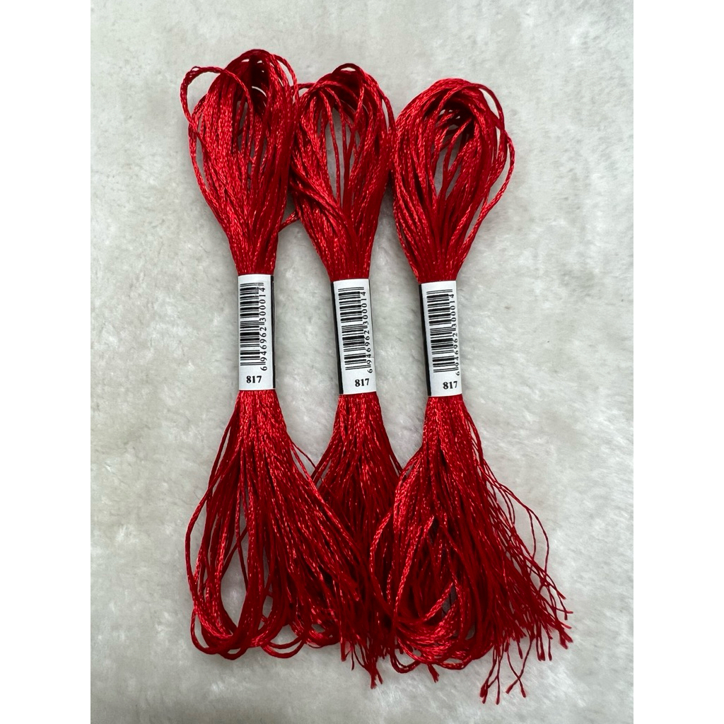 Chỉ lụa thêu tranh chữ thập, chỉ lẻ theo tép chọn màu theo hệ màu DMC (giá 1 tép)