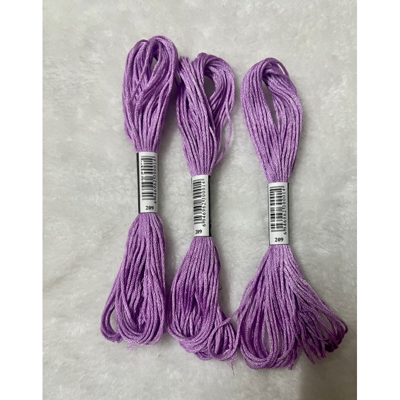 Mã từ 208 đến 225 (giá 1 tép) chỉ thêu cotton theo mã theo hệ DMC