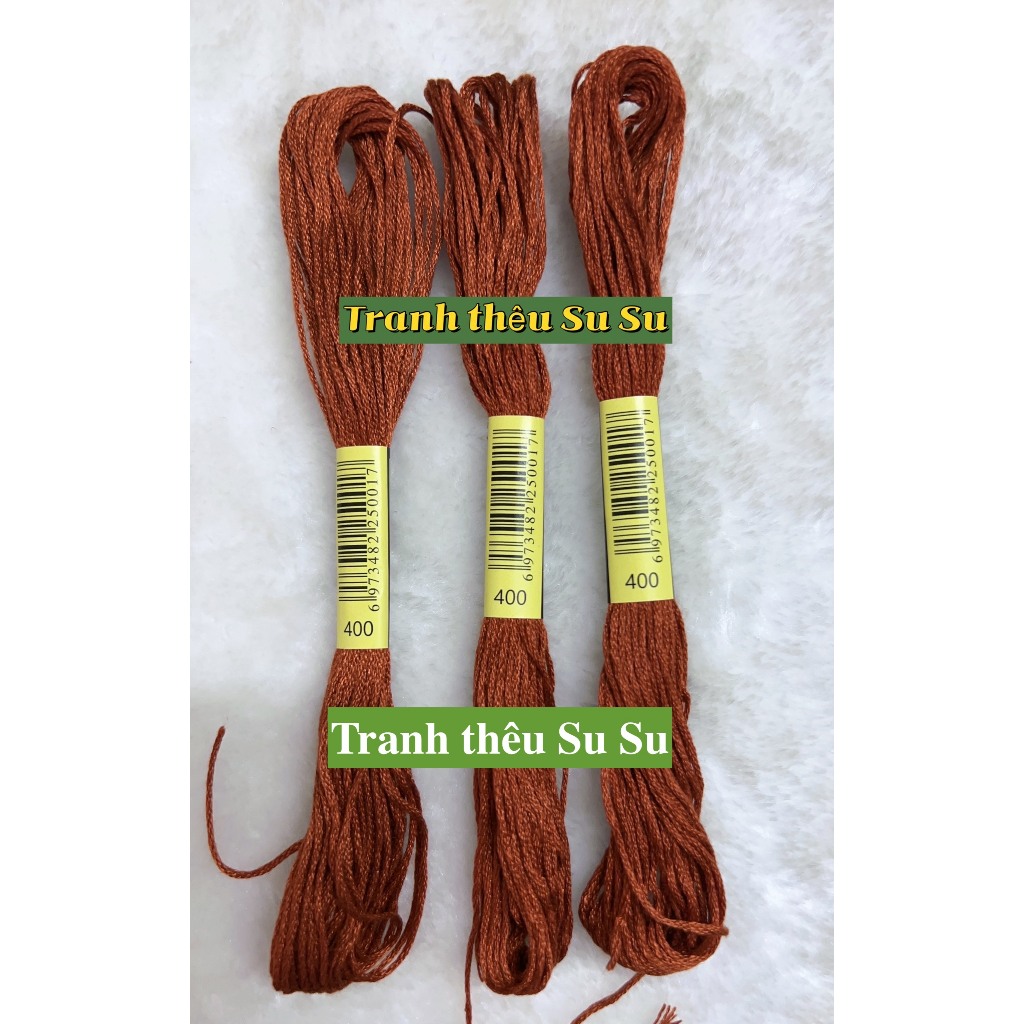 [HCM] 1 tép chỉ thêu cotton theo mã theo hệ DMC, mã từ 400 đến 498