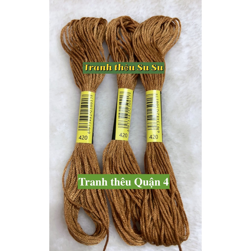 [HCM] 1 tép chỉ thêu cotton theo mã theo hệ DMC, mã từ 400 đến 498