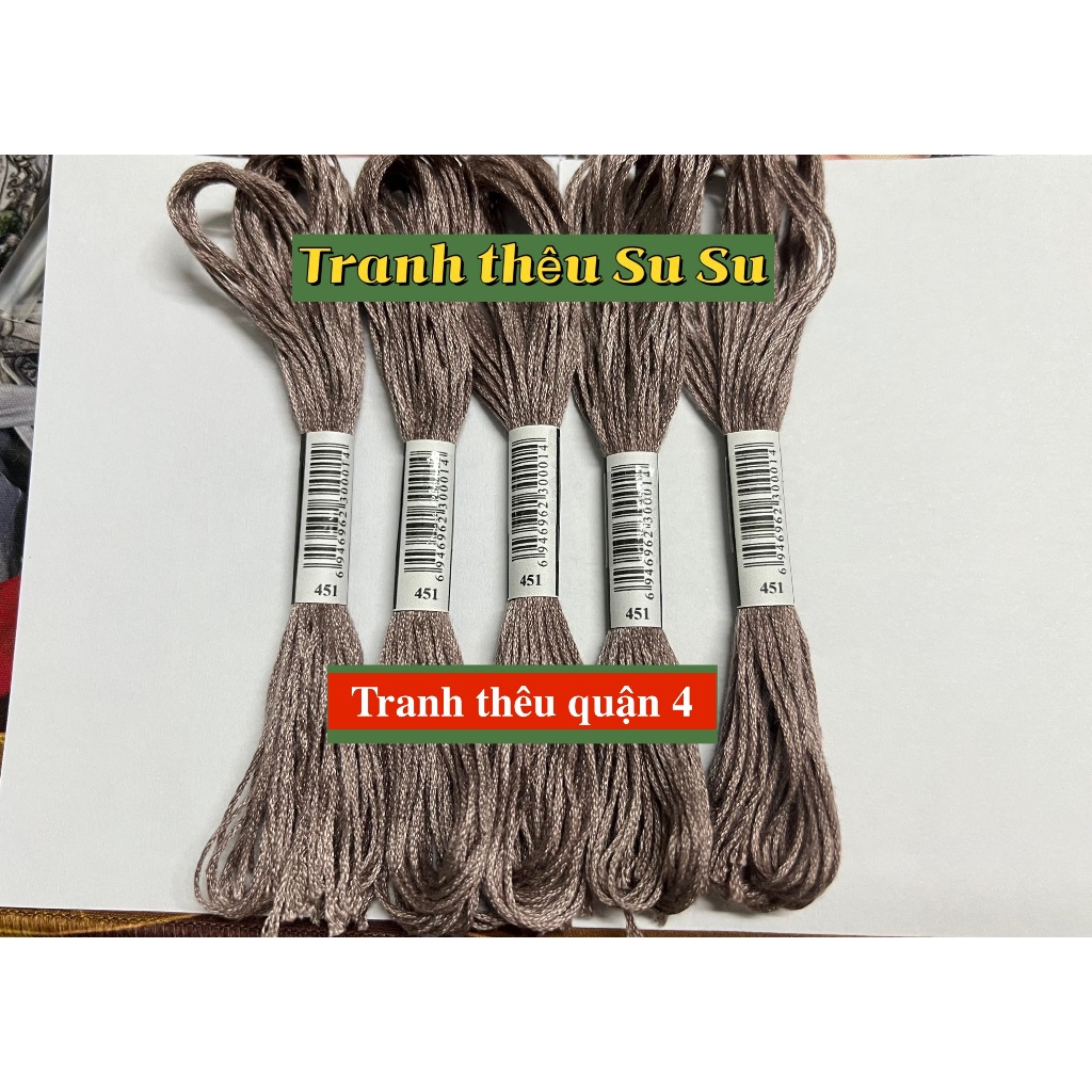 [HCM] 1 tép chỉ thêu cotton theo mã theo hệ DMC, mã từ 400 đến 498