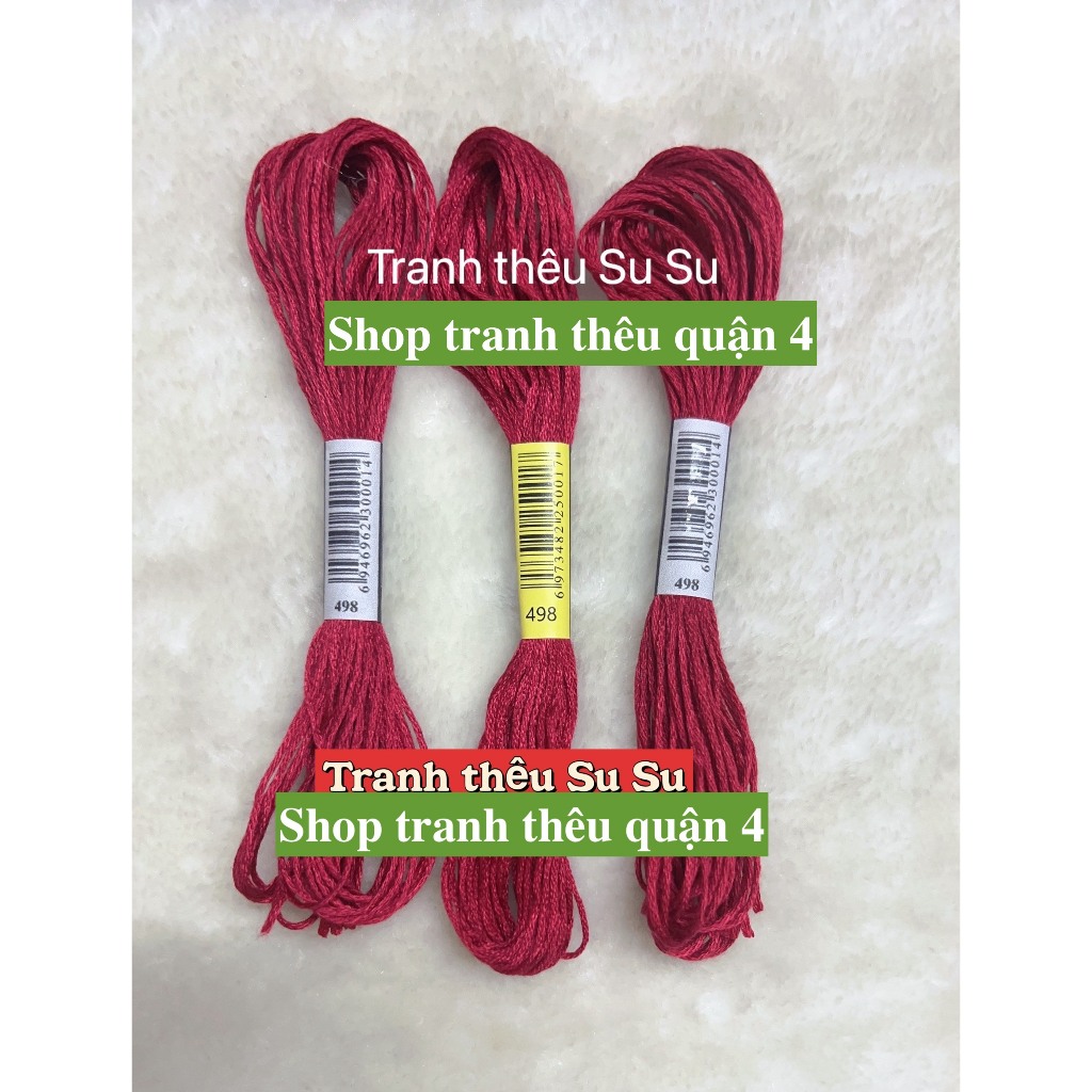 [HCM] 1 tép chỉ thêu cotton theo mã theo hệ DMC, mã từ 400 đến 498