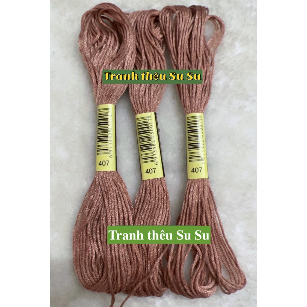 [HCM] 1 tép chỉ thêu cotton theo mã theo hệ DMC, mã từ 400 đến 498