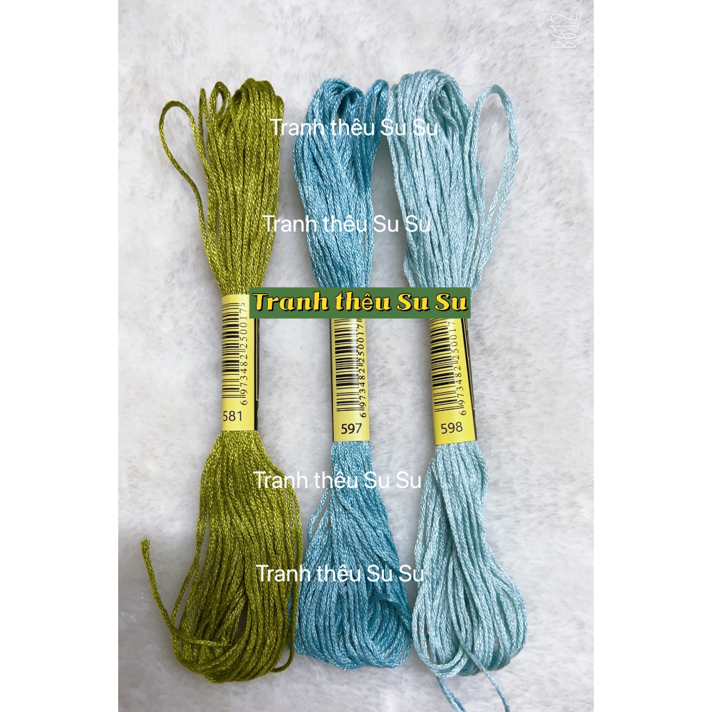 [HCM] 1 tép chỉ thêu cotton theo mã theo hệ DMC, mã từ 500 đến 598