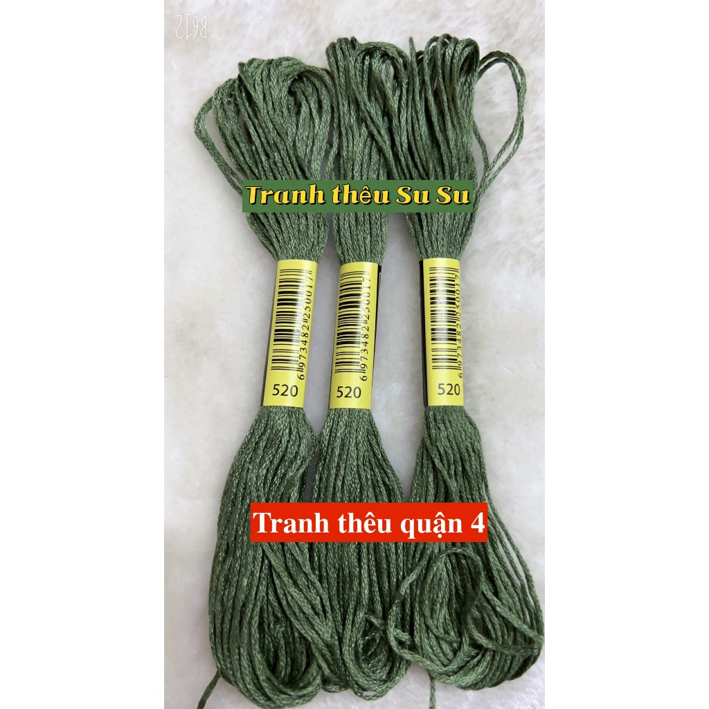 [HCM] 1 tép chỉ thêu cotton theo mã theo hệ DMC, mã từ 500 đến 598