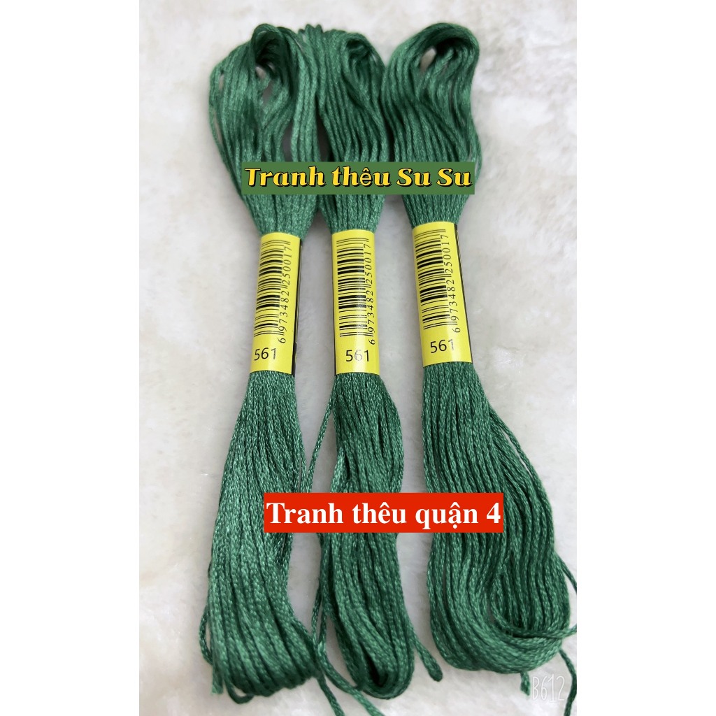 [HCM] 1 tép chỉ thêu cotton theo mã theo hệ DMC, mã từ 500 đến 598