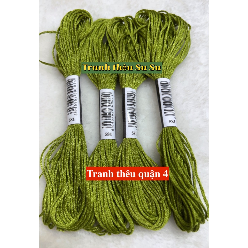 [HCM] 1 tép chỉ thêu cotton theo mã theo hệ DMC, mã từ 500 đến 598