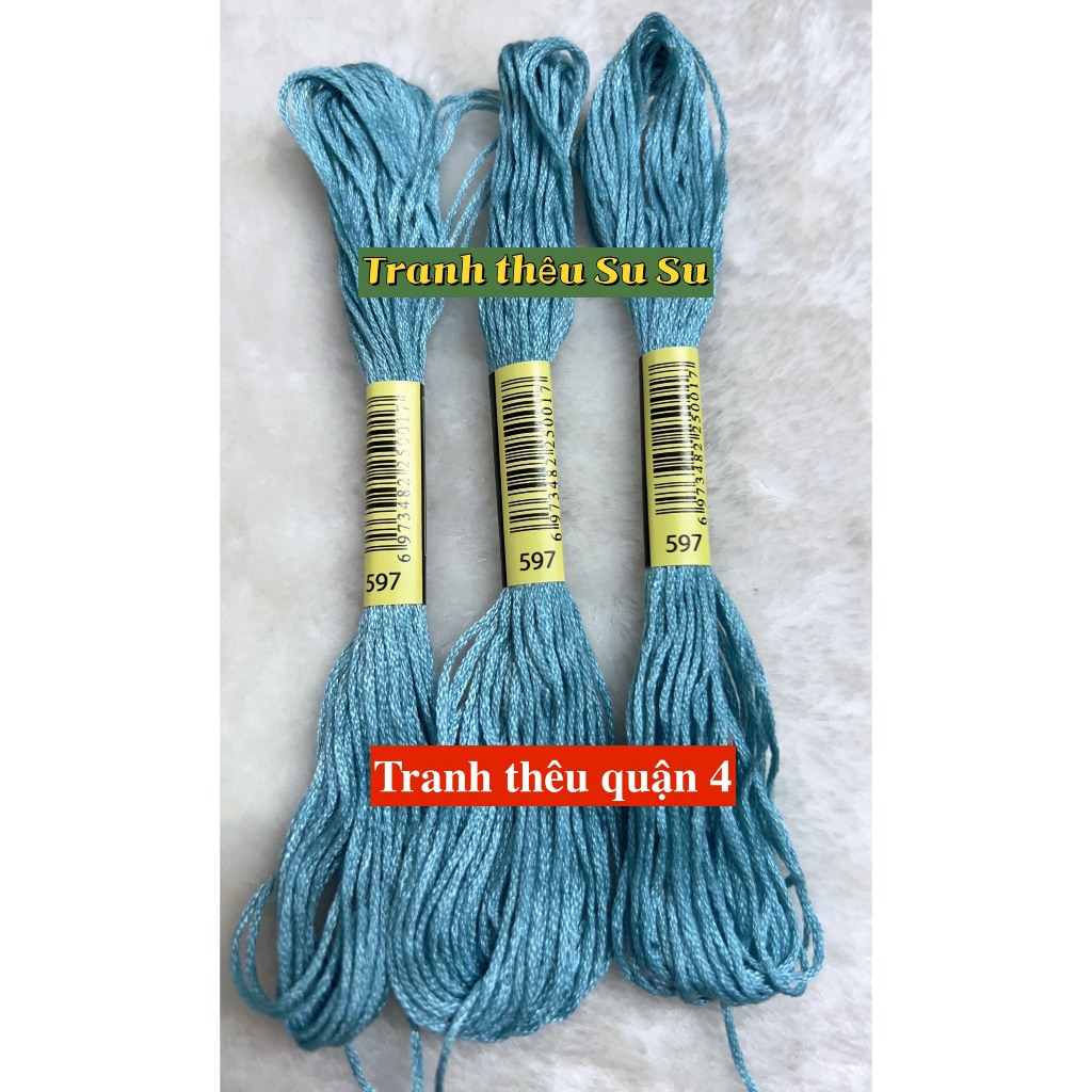 [HCM] 1 tép chỉ thêu cotton theo mã theo hệ DMC, mã từ 500 đến 598