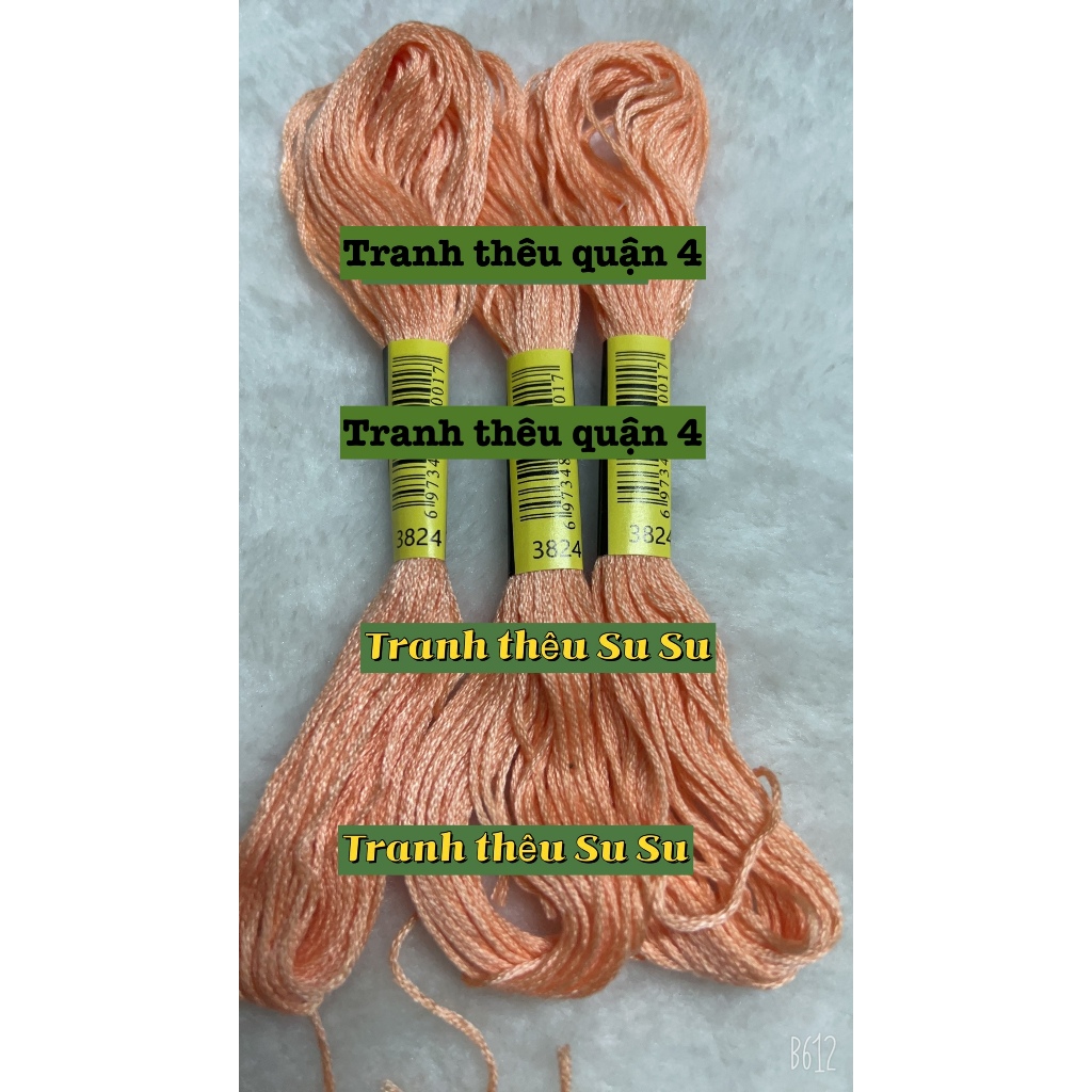 [HCM] 1 tép chỉ thêu cotton theo mã theo hệ DMC, mã từ 3801 đến 3840