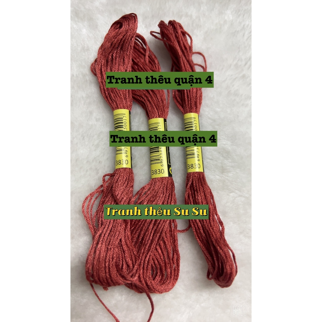 [HCM] 1 tép chỉ thêu cotton theo mã theo hệ DMC, mã từ 3801 đến 3840