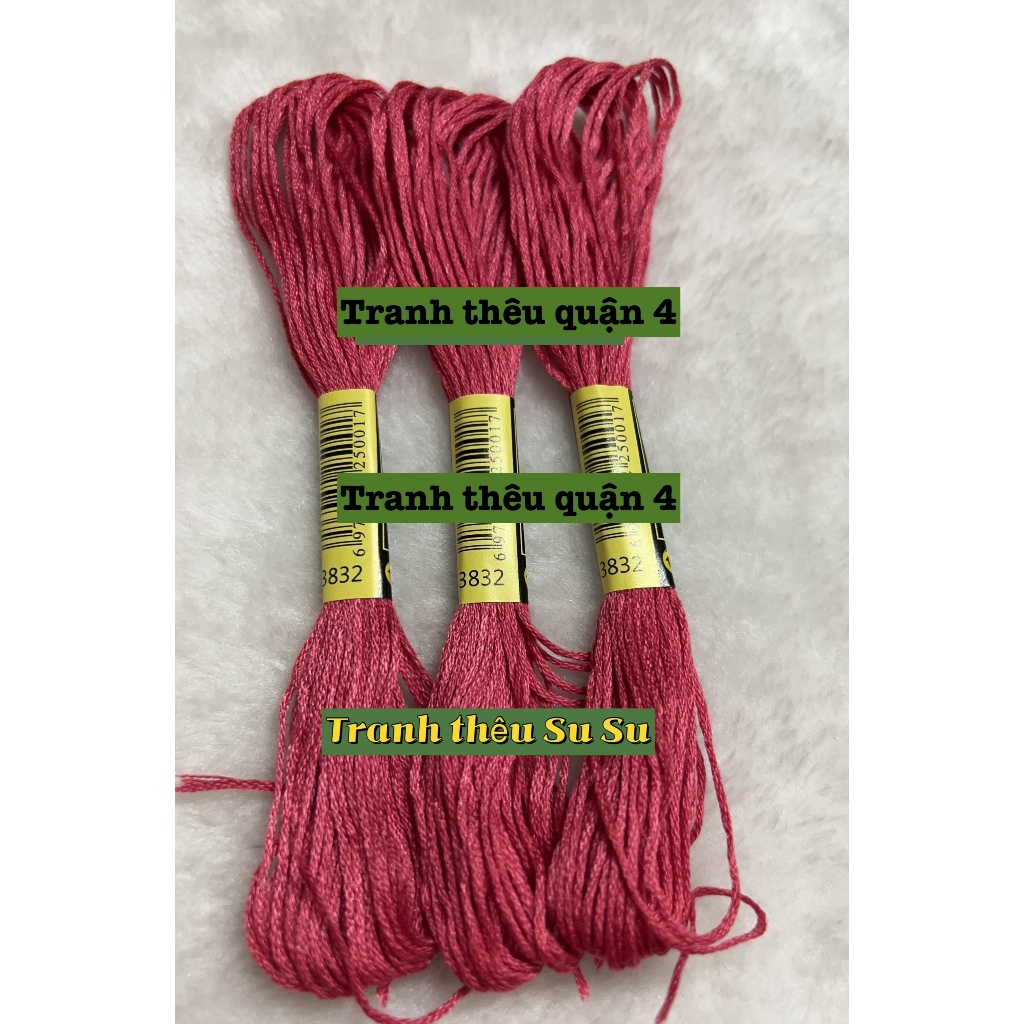 [HCM] 1 tép chỉ thêu cotton theo mã theo hệ DMC, mã từ 3801 đến 3840