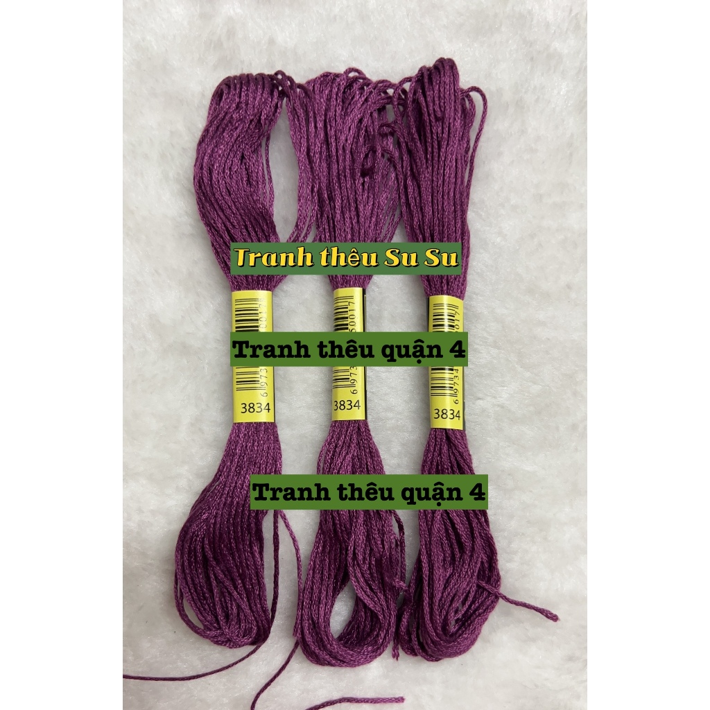 [HCM] 1 tép chỉ thêu cotton theo mã theo hệ DMC, mã từ 3801 đến 3840