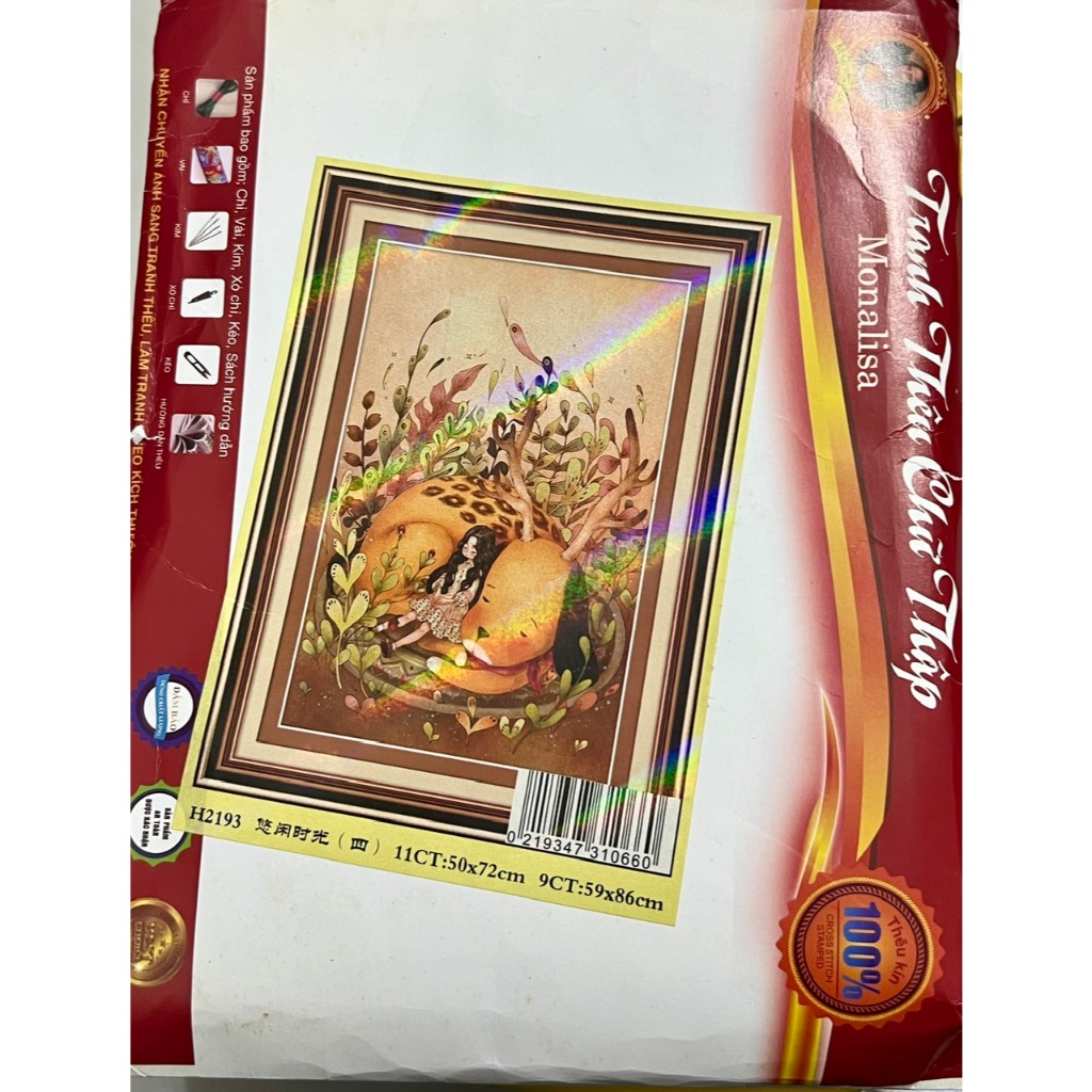 Tranh thêu kín chữ thập cô gái chibi HH0899, MH2191, MH2193