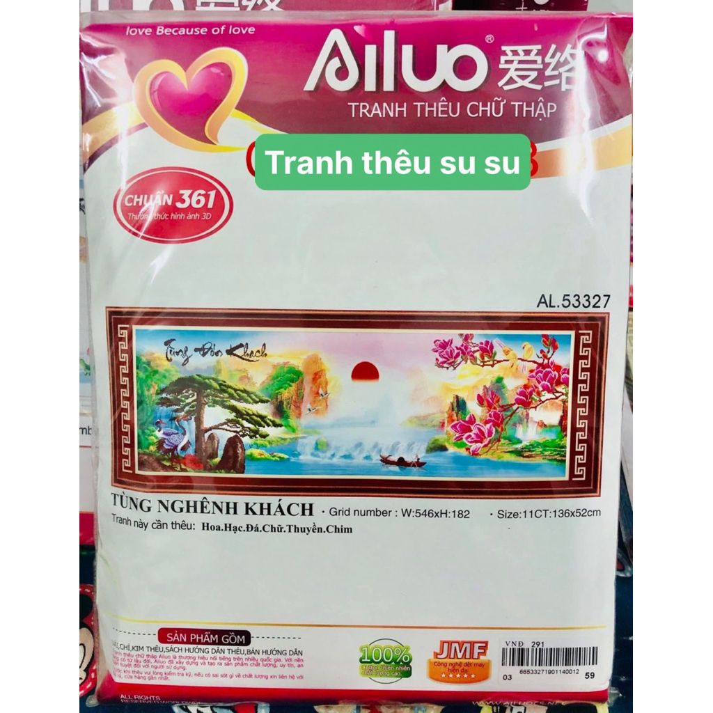 Tranh thêu Phong cảnh làng quê (thêu 3D) AL53313, AL53327, AL53375